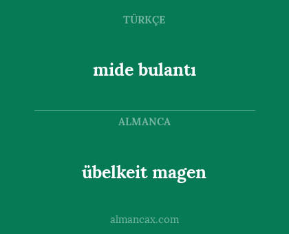 mide bulantı - übelkeit magen