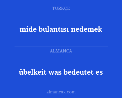 mide bulantısı nedemek - übelkeit was bedeutet es