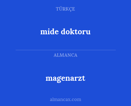 magenarzt - mide doktoru