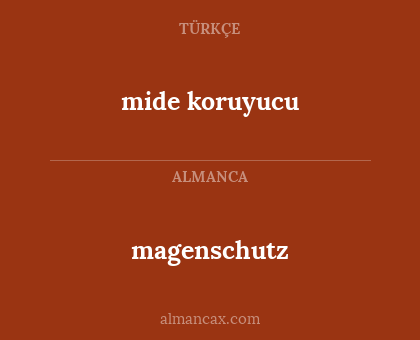 magenschutz - mide koruyucu
