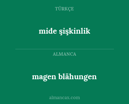 mide şişkinlik - magen blähungen