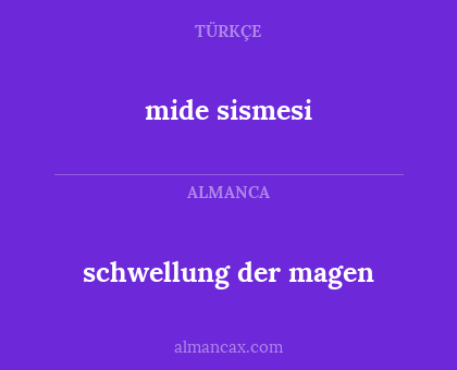 mide sismesi - schwellung der magen