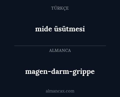 magen-darm-grippe - mide üsütmesi