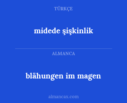 blähungen im magen - midede şişkinlik