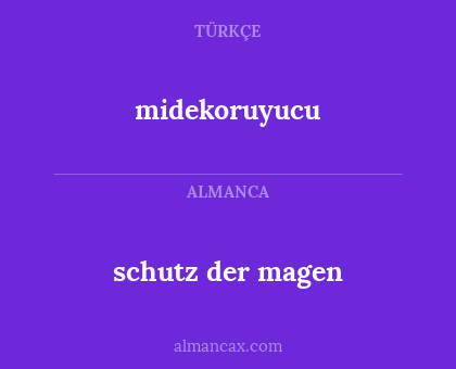 midekoruyucu - schutz der magen