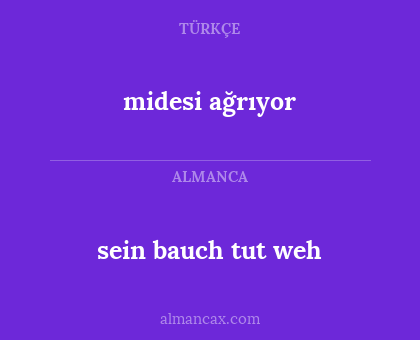 midesi ağrıyor - sein bauch tut weh