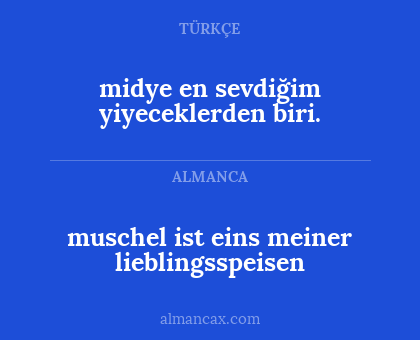 muschel ist eins meiner lieblingsspeisen - midye en sevdiğim yiyeceklerden biri.