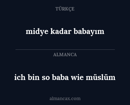 midye kadar babayım - ich bin so baba wie müslüm