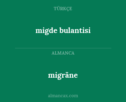 migräne - migde bulantisi