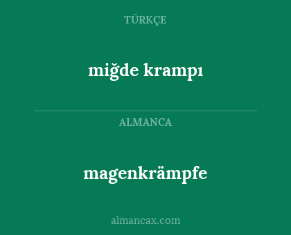 magenkrämpfe - miğde krampı
