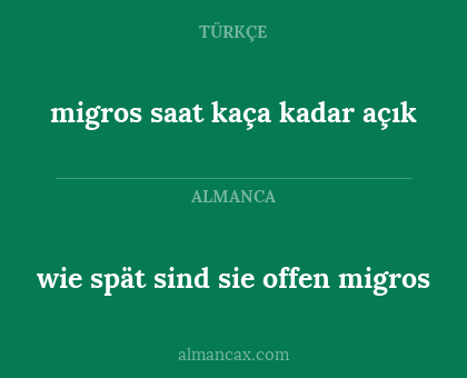 migros saat kaça kadar açık - wie spät sind sie offen migros