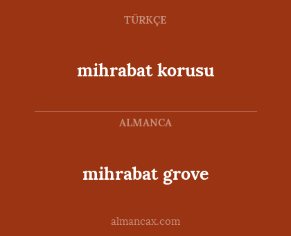 mihrabat grove - mihrabat korusu