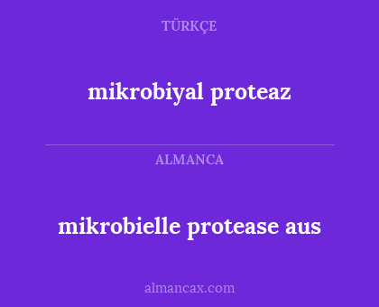 mikrobiyal proteaz - mikrobielle protease aus