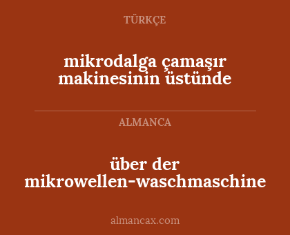 über der mikrowellen-waschmaschine - mikrodalga çamaşır makinesinin üstünde