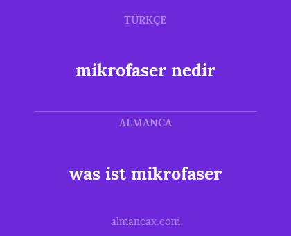 was ist mikrofaser - mikrofaser nedir