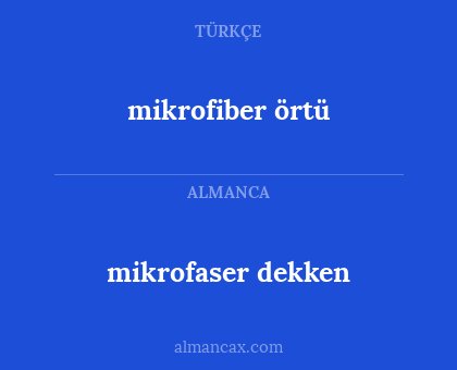 mikrofaser dekken - mikrofiber örtü