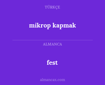 fest - mikrop kapmak