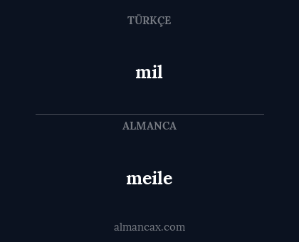 meile - mil