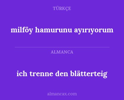 milföy hamurunu ayırıyorum - ich trenne den blätterteig
