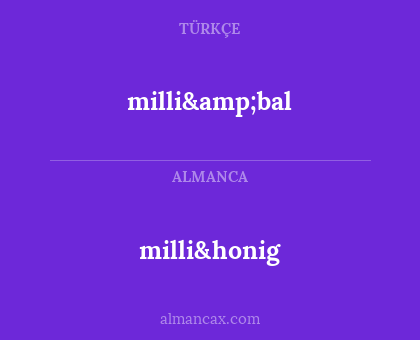 milli&honig - milli&bal