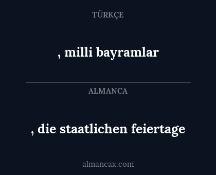 , die staatlichen feiertage - , milli bayramlar