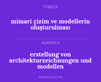 erstellung von architekturzeichnungen und modellen - mimari çizim ve modellerin oluşturulması