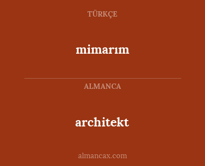 mimarım - architekt