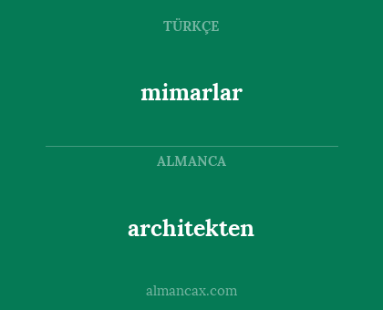 mimarlar - architekten