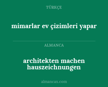 architekten machen hauszeichnungen - mimarlar ev çizimleri yapar