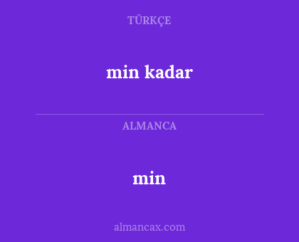 min kadar - min