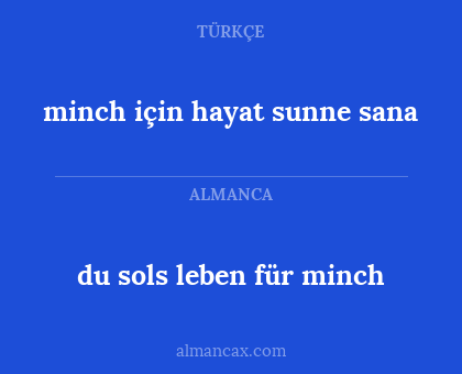 du sols leben für minch - minch için hayat sunne sana