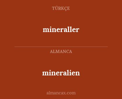 mineralien - mineraller