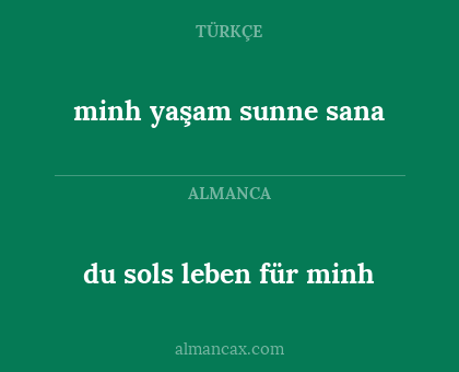 minh yaşam sunne sana - du sols leben für minh