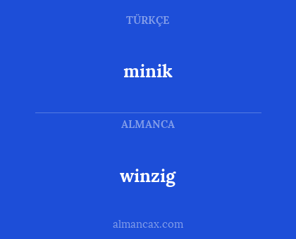 winzig - minik