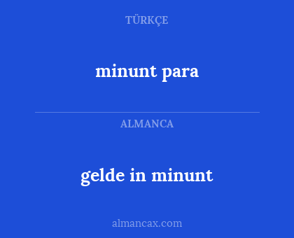 minunt para - gelde in minunt