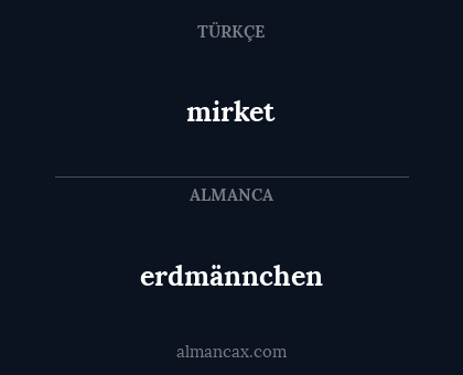 erdmännchen - mirket