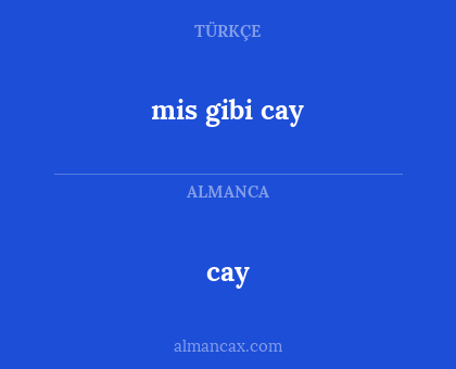 mis gibi cay - cay