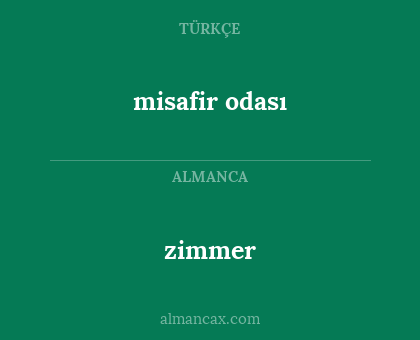 misafir odası - zimmer