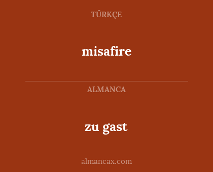 misafire - zu gast