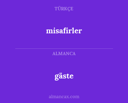 gäste - misafirler