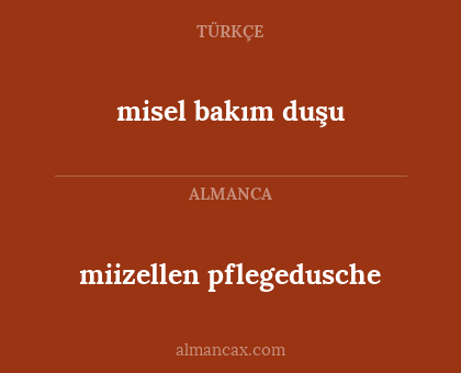 miizellen pflegedusche - misel bakım duşu