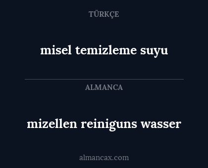 misel temizleme suyu - mizellen reiniguns wasser