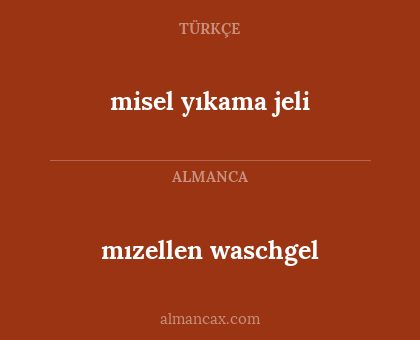 mızellen waschgel - misel yıkama jeli