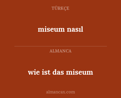 miseum nasıl - wie ist das miseum