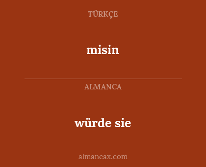 würde sie - misin