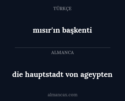 mısır'ın başkenti - die hauptstadt von ageypten