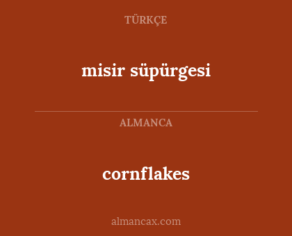 cornflakes - misir süpürgesi