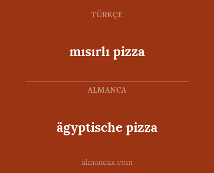 ägyptische pizza - mısırlı pizza