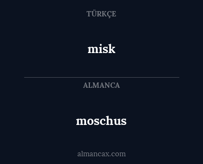 misk - moschus