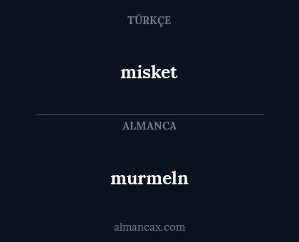 murmeln - misket